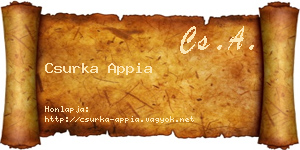 Csurka Appia névjegykártya